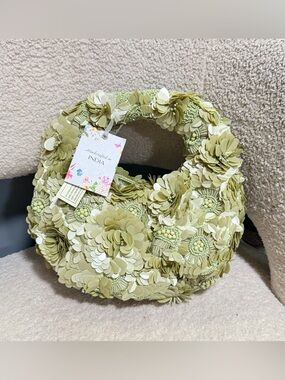 Viral Green Sequin and Beaded Bag NWT